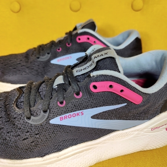 Brooks Ghost Max Sneakers Black Teal White Women's Running Shoes Size 8.5B - Picture 4 of 10